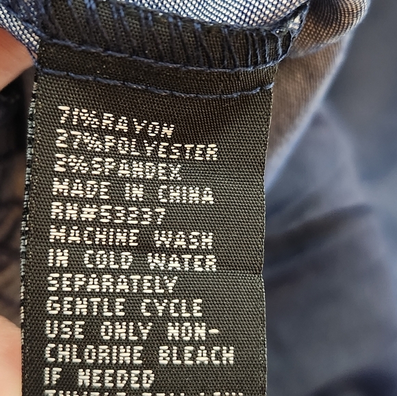 Navy Blouse Unique Spectrum XL Lightweight - Picture 6 of 7